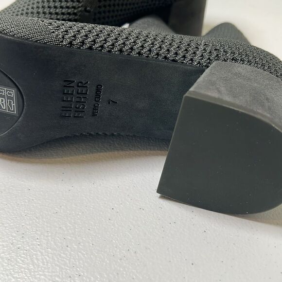 Eileen Fisher Honey Graphite Stretch boots shoes - Picture 5 of 6